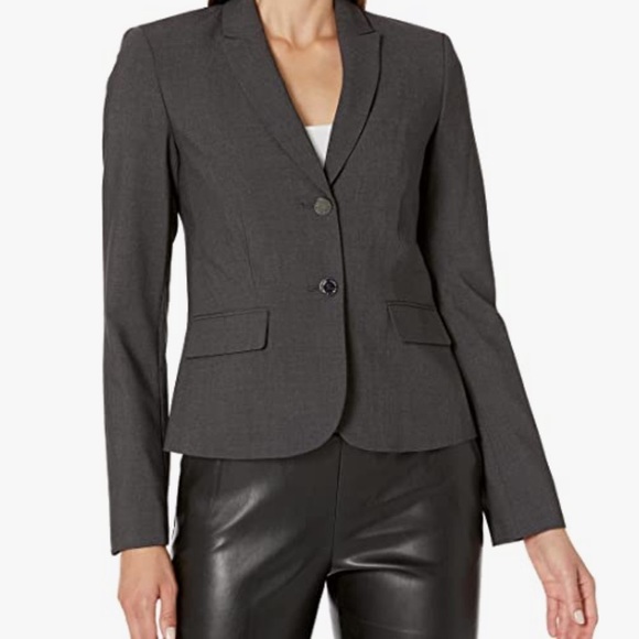 Calvin Klein Women's Two Button Lux Blazer - Picture 1 of 8